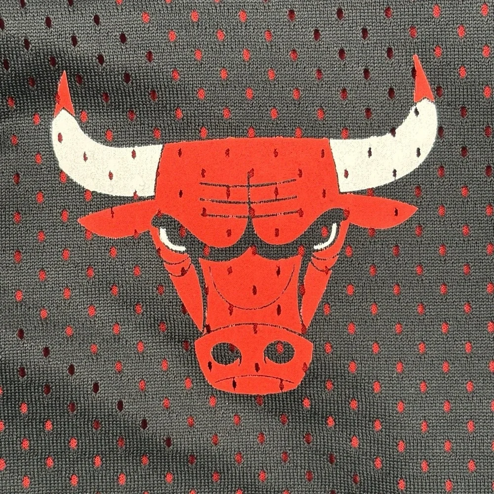 Adidas Chicago Bulls NBA Warm Up Jacket Mens XL Black Red Mesh Full Zip 6801W 14
